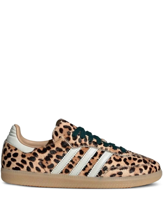 Adidas Samba OG leopard-print three-stripe