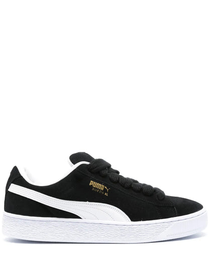 PUMA stamped-logo suede platform