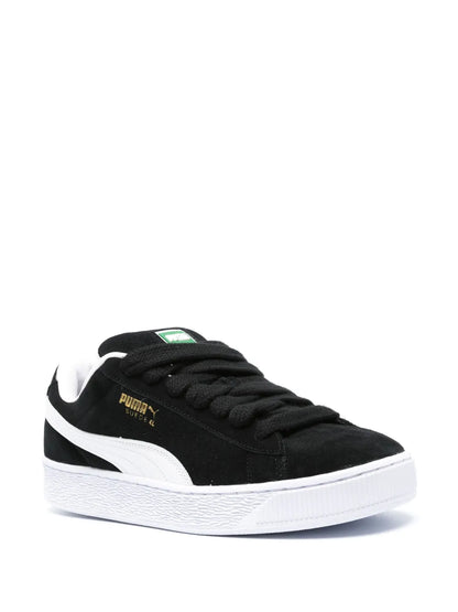 PUMA stamped-logo suede platform