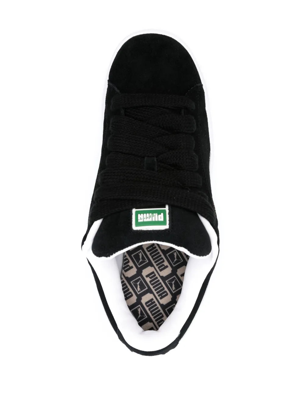 PUMA stamped-logo suede platform