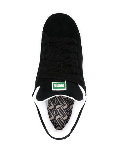 PUMA stamped-logo suede platform